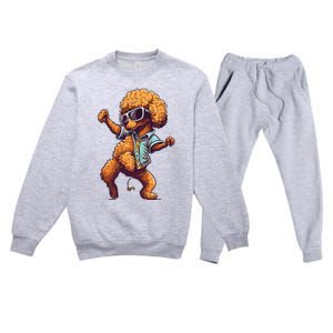 Funny Poodle Dog Miniature Poodle Toy Poodle Dance Dabbing Premium Crewneck Sweatsuit Set