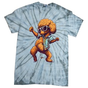 Funny Poodle Dog Miniature Poodle Toy Poodle Dance Dabbing Tie-Dye T-Shirt