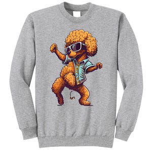 Funny Poodle Dog Miniature Poodle Toy Poodle Dance Dabbing Tall Sweatshirt