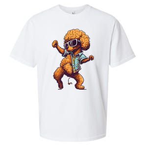 Funny Poodle Dog Miniature Poodle Toy Poodle Dance Dabbing Sueded Cloud Jersey T-Shirt