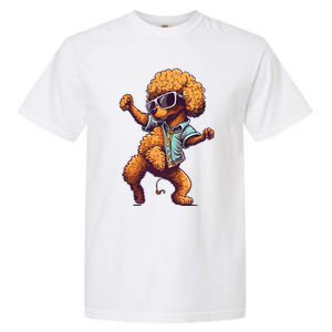 Funny Poodle Dog Miniature Poodle Toy Poodle Dance Dabbing Garment-Dyed Heavyweight T-Shirt