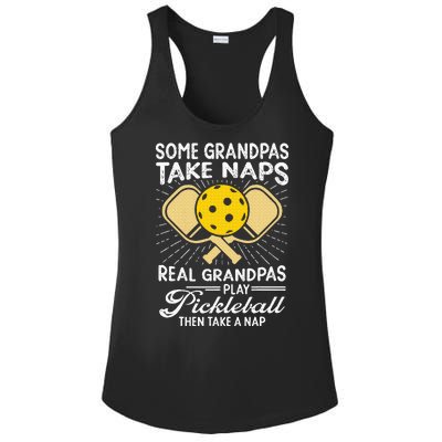 Funny Pickleball Design Grandpa Pickleball Player Ladies PosiCharge Competitor Racerback Tank