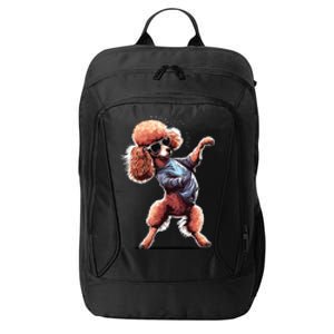 Funny Poodle Dog Miniature Poodle Toy Poodle Dance Dabbing City Backpack