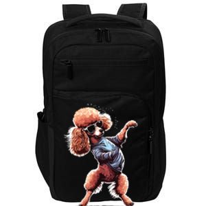 Funny Poodle Dog Miniature Poodle Toy Poodle Dance Dabbing Impact Tech Backpack