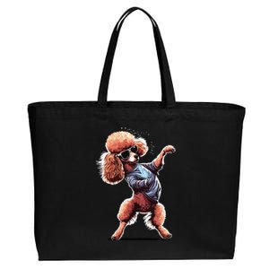 Funny Poodle Dog Miniature Poodle Toy Poodle Dance Dabbing Cotton Canvas Jumbo Tote