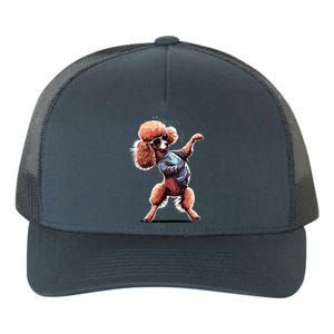 Funny Poodle Dog Miniature Poodle Toy Poodle Dance Dabbing Yupoong Adult 5-Panel Trucker Hat