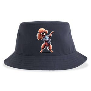 Funny Poodle Dog Miniature Poodle Toy Poodle Dance Dabbing Sustainable Bucket Hat