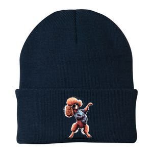 Funny Poodle Dog Miniature Poodle Toy Poodle Dance Dabbing Knit Cap Winter Beanie