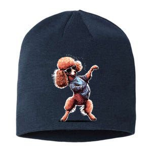 Funny Poodle Dog Miniature Poodle Toy Poodle Dance Dabbing Sustainable Beanie