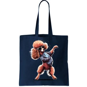 Funny Poodle Dog Miniature Poodle Toy Poodle Dance Dabbing Tote Bag