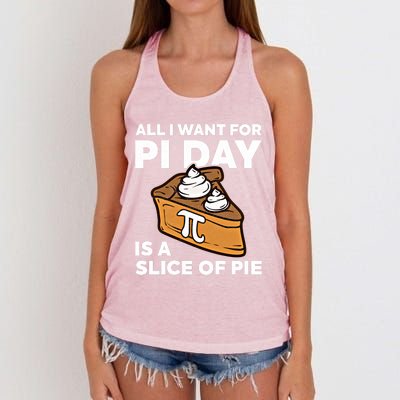 Funny Pi Day Math Teacher Design For Pie Lovers Happy Pi Day Gift Women's Knotted Racerback Tank