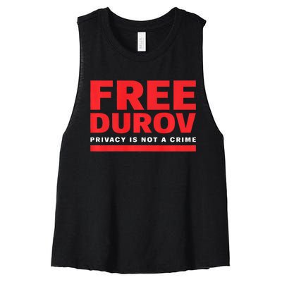 Free Pavel Durov Women's Racerback Cropped Tank