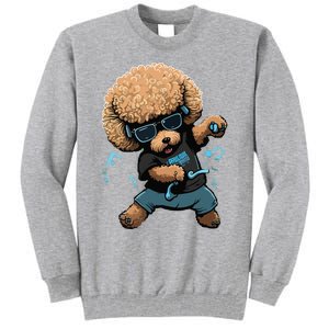 Funny Poodle Dog Miniature Poodle Toy Poodle Dance Dabbing Tall Sweatshirt