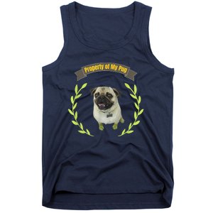 Funny Pug Dog Lover Property Of My Pug Tank Top