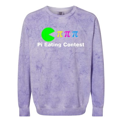 Funny Pi Day Math Science Pi Eating Contest Mix Colorblast Crewneck Sweatshirt