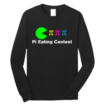 Funny Pi Day Math Science Pi Eating Contest Mix Long Sleeve Shirt