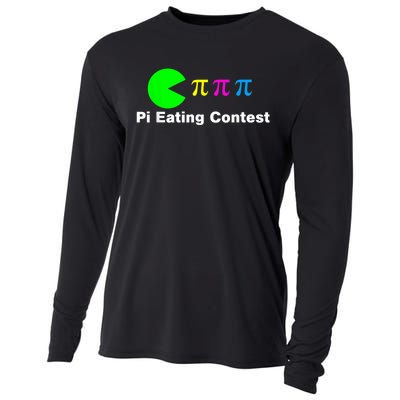 Funny Pi Day Math Science Pi Eating Contest Mix Cooling Performance Long Sleeve Crew