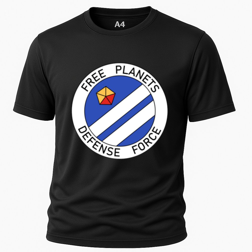 Free Planets Defense Force Insignia Corner Print Performance Shirt
