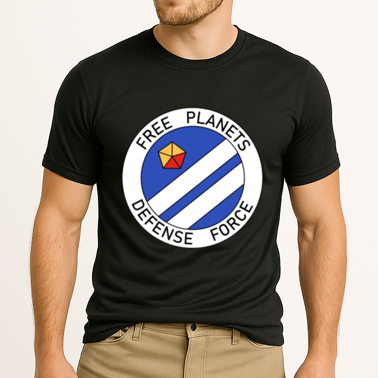 Free Planets Defense Force Insignia Corner Print Performance Shirt