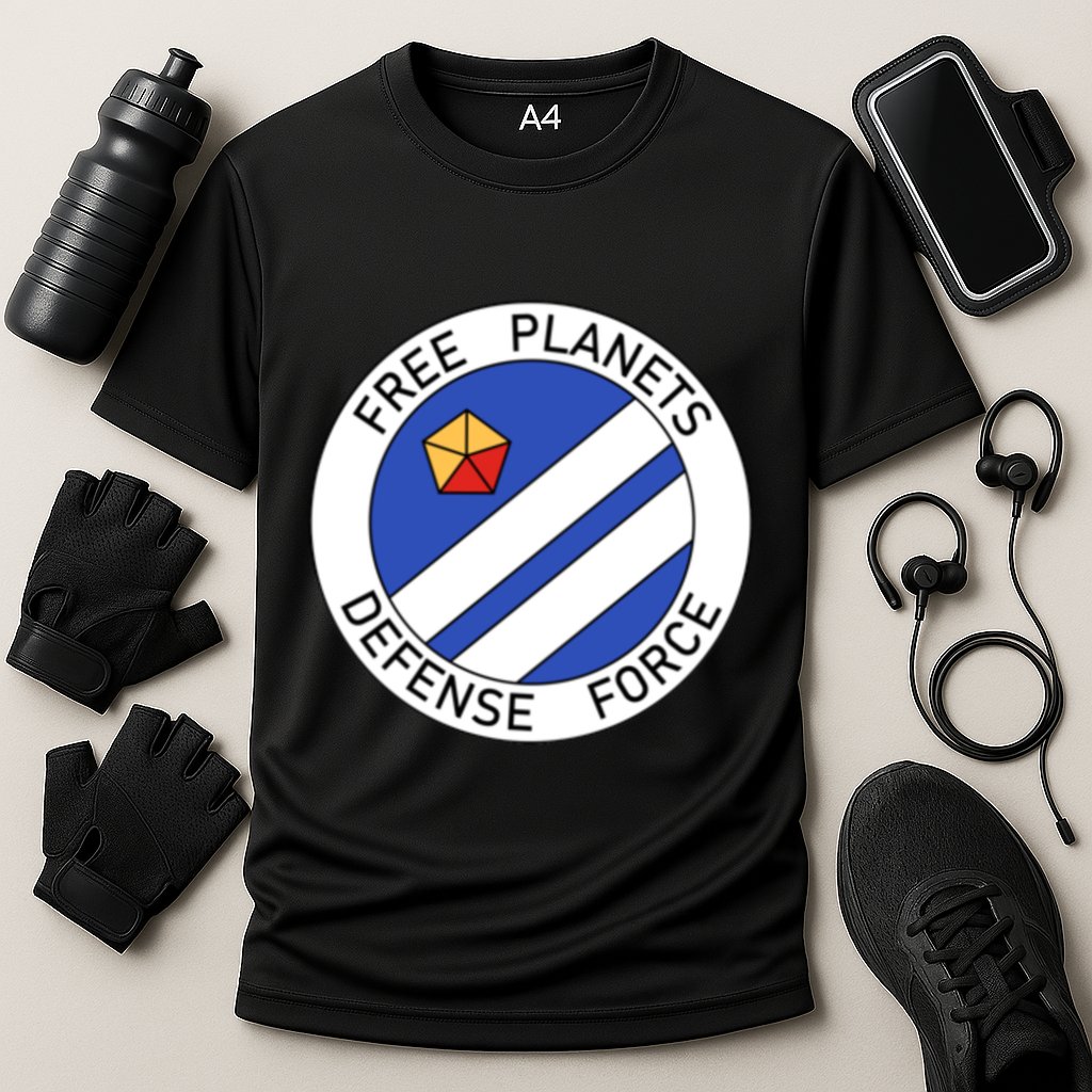 Free Planets Defense Force Insignia Corner Print Performance Shirt
