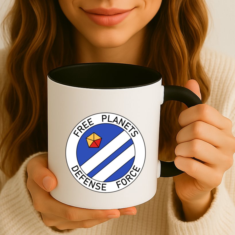 Free Planets Defense Force Insignia Corner Print Mug
