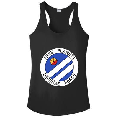 Free Planets Defense Force Insignia Corner Print Ladies PosiCharge Competitor Racerback Tank