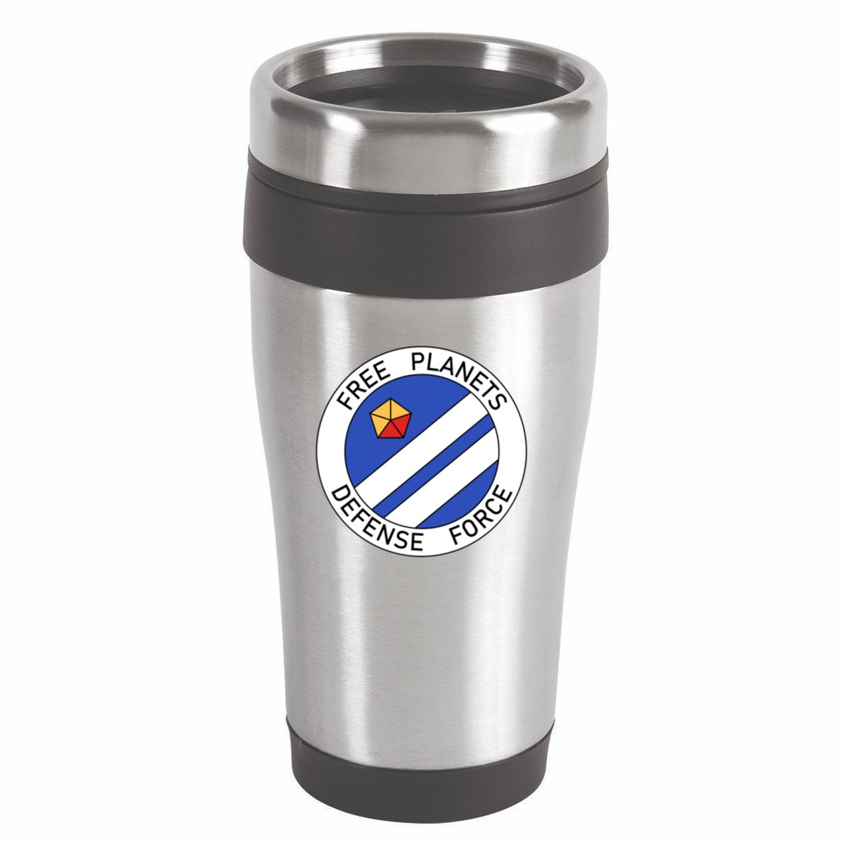 Free Planets Defense Force Insignia Corner Print 16oz Travel Tumbler