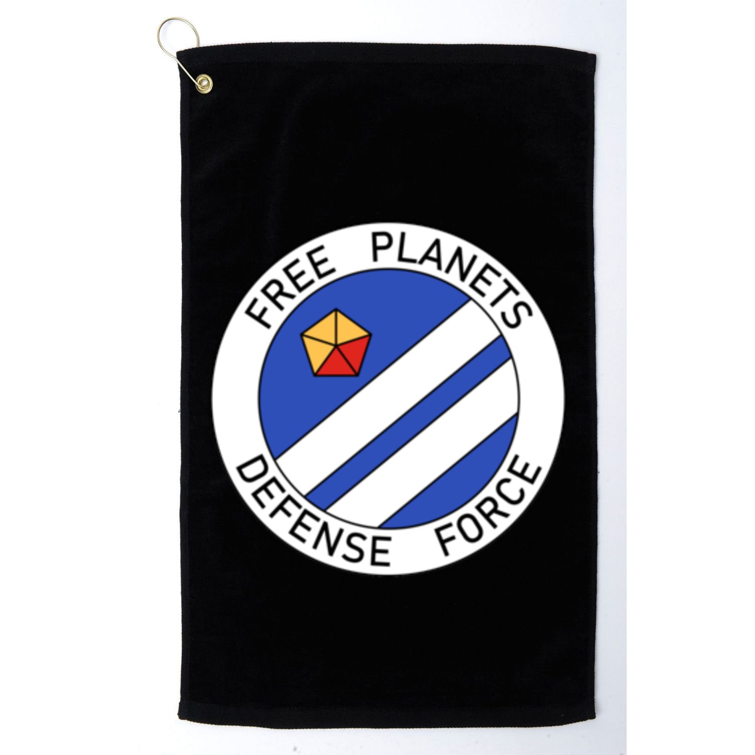 Free Planets Defense Force Insignia Corner Print Golf Towel