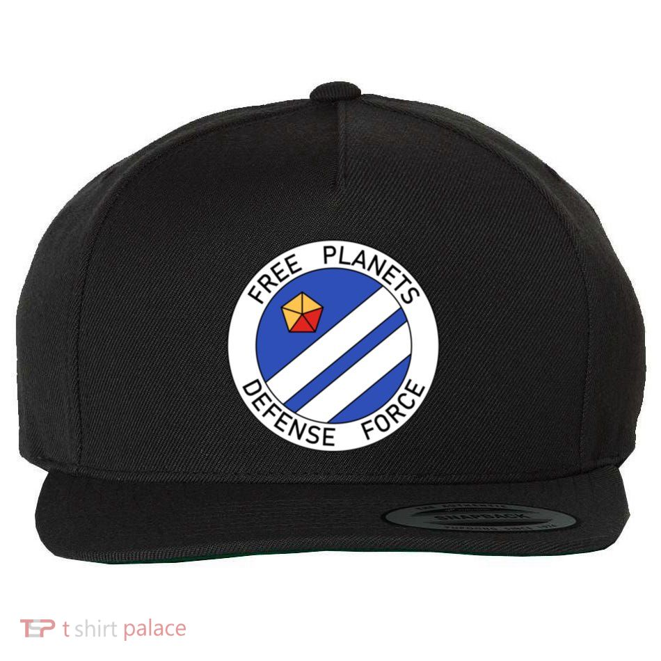 Free Planets Defense Force Insignia Corner Print Wool Snapback Cap