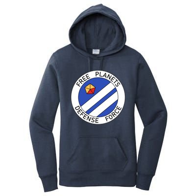 Free Planets Defense Force Insignia Corner Print Women's Pullover Hoodie