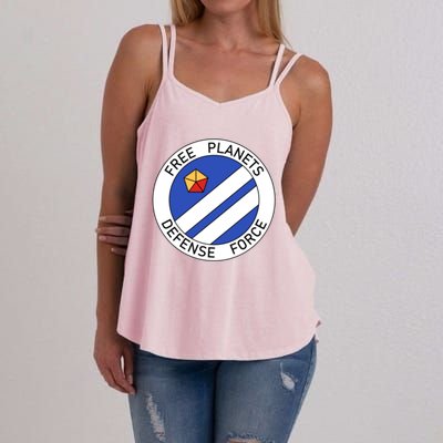 Free Planets Defense Force Insignia Corner Print Women's Strappy Tank