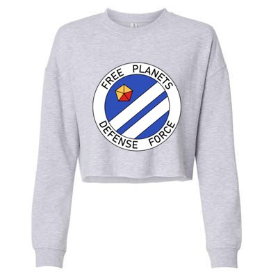 Free Planets Defense Force Insignia Corner Print Cropped Pullover Crew