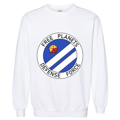 Free Planets Defense Force Insignia Corner Print Garment-Dyed Sweatshirt