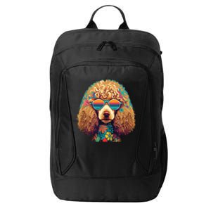 Funny Poodle Dog Miniature Poodle Toy Poodle Hippie City Backpack