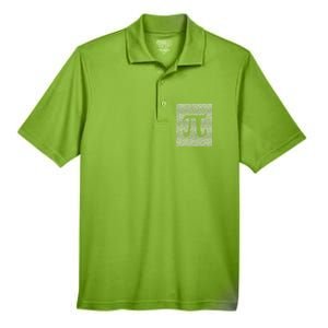 Funny Pi Day Number 3 14 March 14 Math Geek Nerd Cute Gift Men's Origin Performance Pique Polo