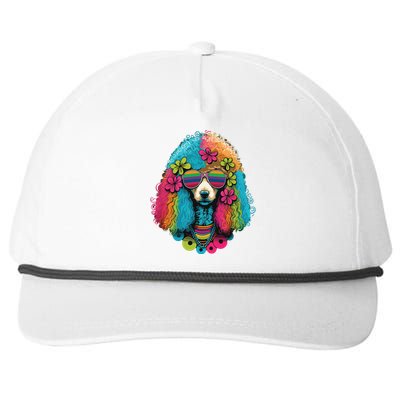 Funny Poodle Dog Miniature Poodle Toy Poodle Hippie Snapback Five-Panel Rope Hat