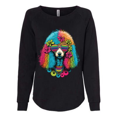 Funny Poodle Dog Miniature Poodle Toy Poodle Hippie Womens California Wash Sweatshirt