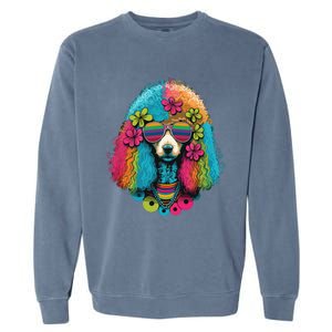 Funny Poodle Dog Miniature Poodle Toy Poodle Hippie Garment-Dyed Sweatshirt