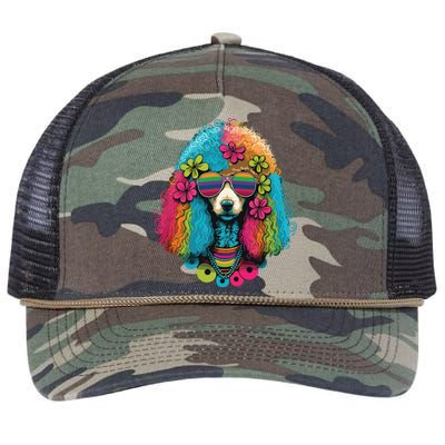 Funny Poodle Dog Miniature Poodle Toy Poodle Hippie Retro Rope Trucker Hat Cap