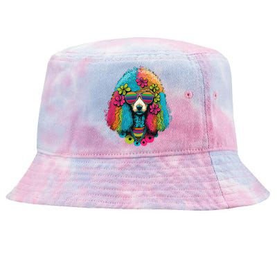 Funny Poodle Dog Miniature Poodle Toy Poodle Hippie Tie-Dyed Bucket Hat