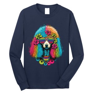 Funny Poodle Dog Miniature Poodle Toy Poodle Hippie Long Sleeve Shirt