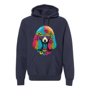 Funny Poodle Dog Miniature Poodle Toy Poodle Hippie Premium Hoodie