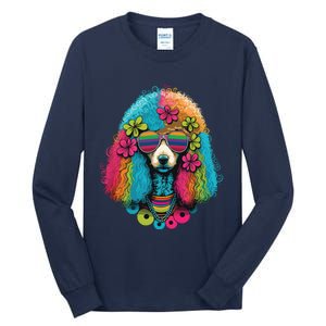 Funny Poodle Dog Miniature Poodle Toy Poodle Hippie Tall Long Sleeve T-Shirt