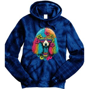 Funny Poodle Dog Miniature Poodle Toy Poodle Hippie Tie Dye Hoodie