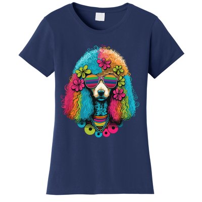 Funny Poodle Dog Miniature Poodle Toy Poodle Hippie Women's T-Shirt