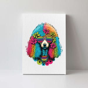 Funny Poodle Dog Miniature Poodle Toy Poodle Hippie Canvas