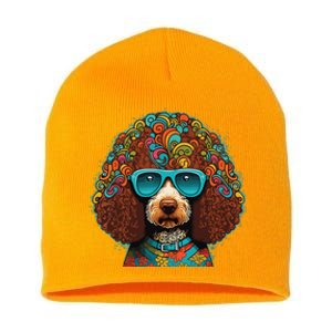 Funny Poodle Dog Miniature Poodle Toy Poodle Hippie Short Acrylic Beanie