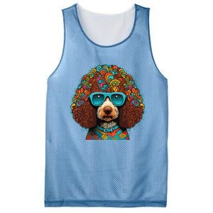 Funny Poodle Dog Miniature Poodle Toy Poodle Hippie Mesh Reversible Basketball Jersey Tank