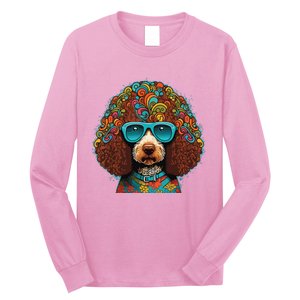 Funny Poodle Dog Miniature Poodle Toy Poodle Hippie Long Sleeve Shirt