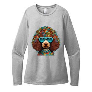 Funny Poodle Dog Miniature Poodle Toy Poodle Hippie Womens CVC Long Sleeve Shirt